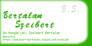 bertalan szeibert business card